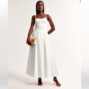 Dipped Waist Sweetheart Maxi Dress